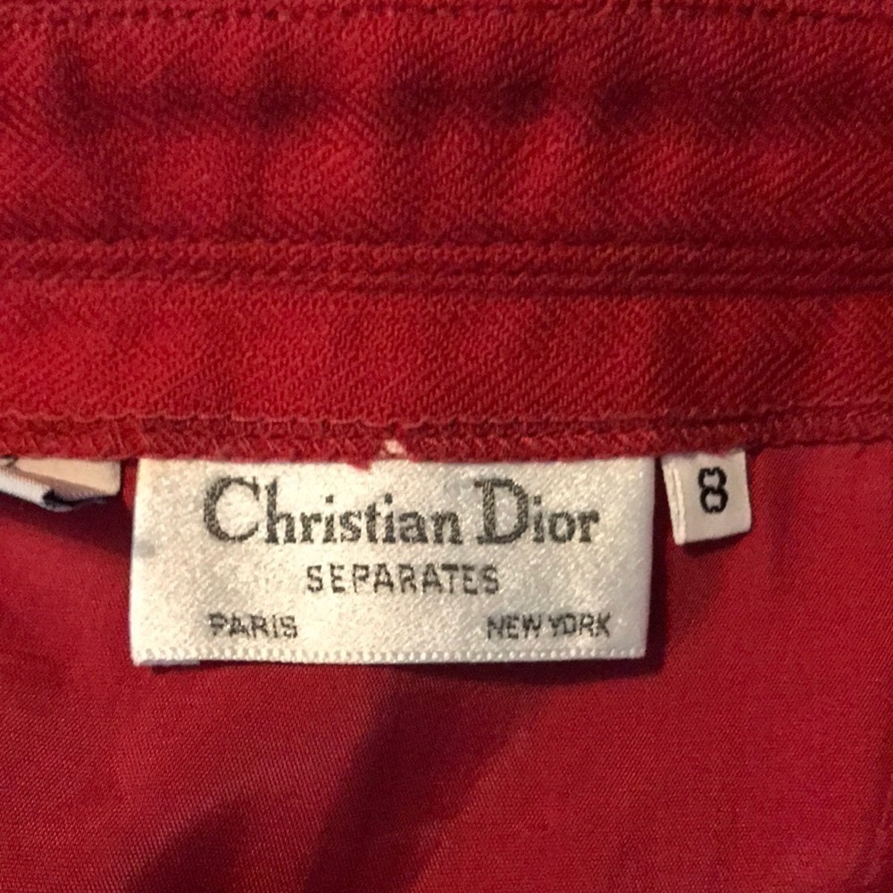CHRISTIAN DIOR Rare pleated wool skirt 1964 excellent condition vintage size 8 - Picture 4 of 8